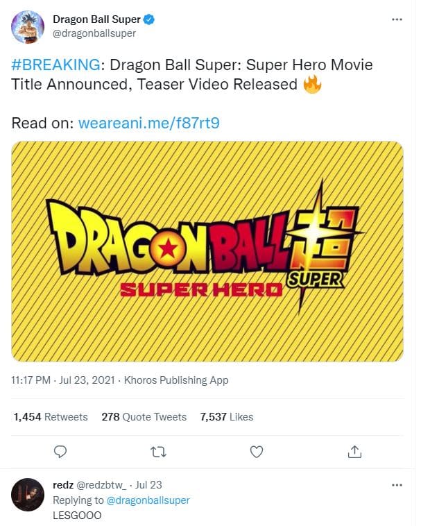 Dragon Ball Super Movie Announcement